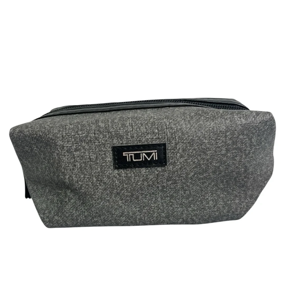 TUMI Toiletry Case Mini Gray/Black by TUMI for Delta